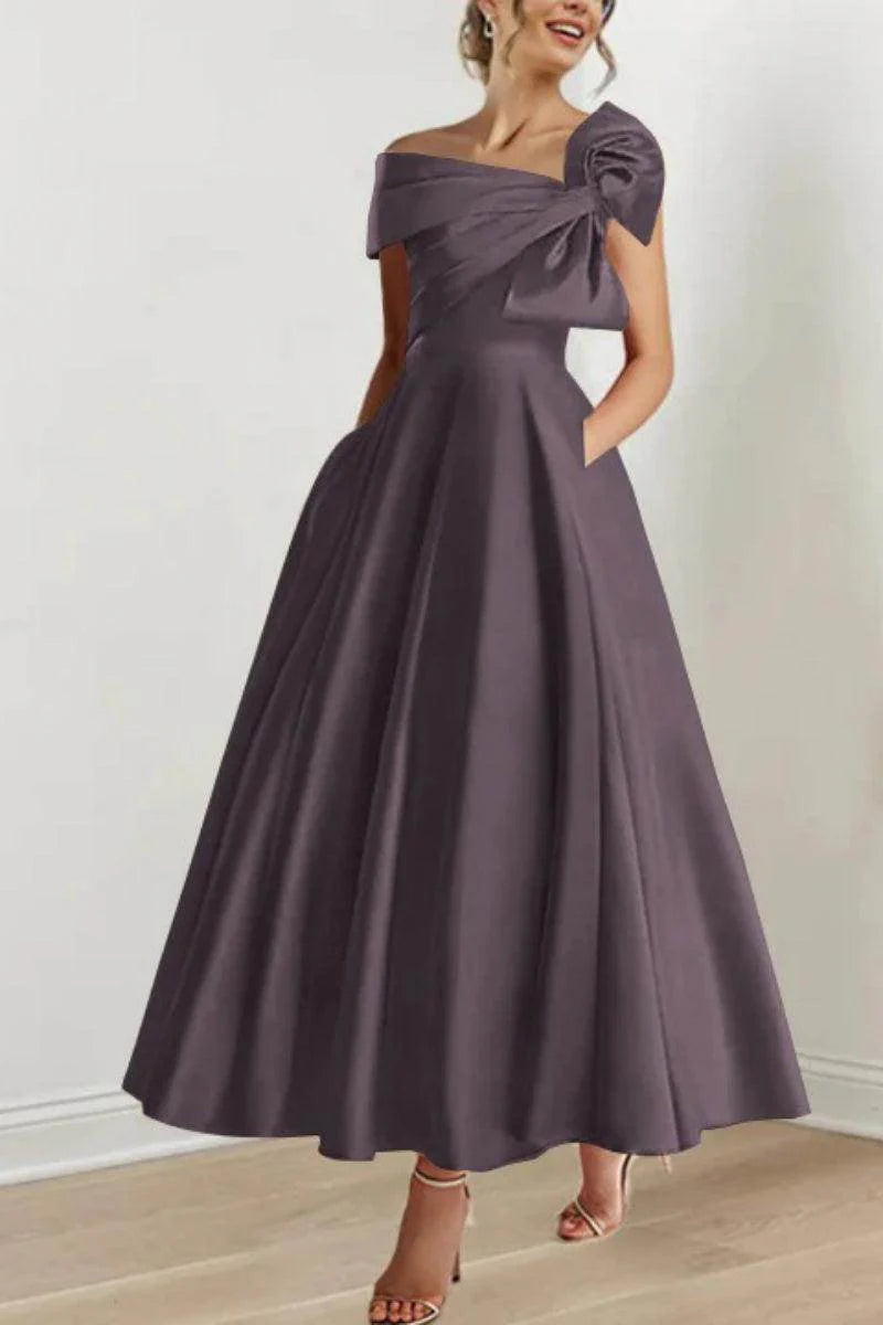 A Line Off The Shoulder Mother Dresses with Bows CM0333