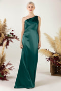 Sheath Sweep Luxe Satin Bridesmaid Dress Formal Dresses CB0503