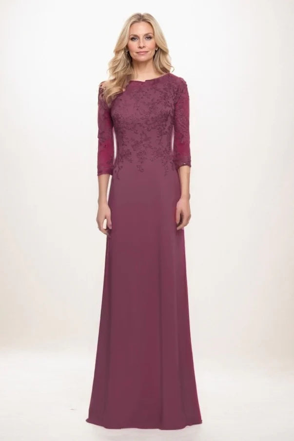 A-Line Maxi Chiffon Mother Of The Bride Dress CM0313