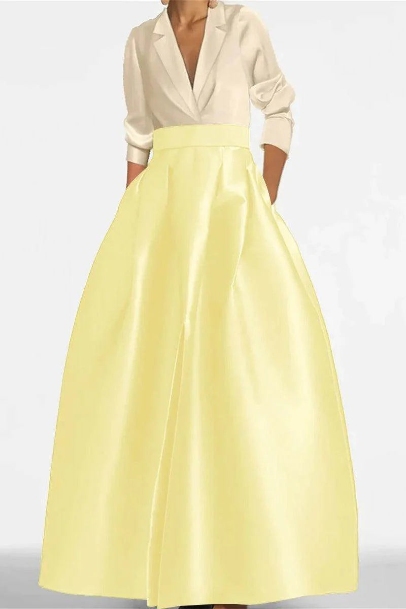 A Line Jewel Neck V-Neck Long Sleeves Mother Dresses CM0342