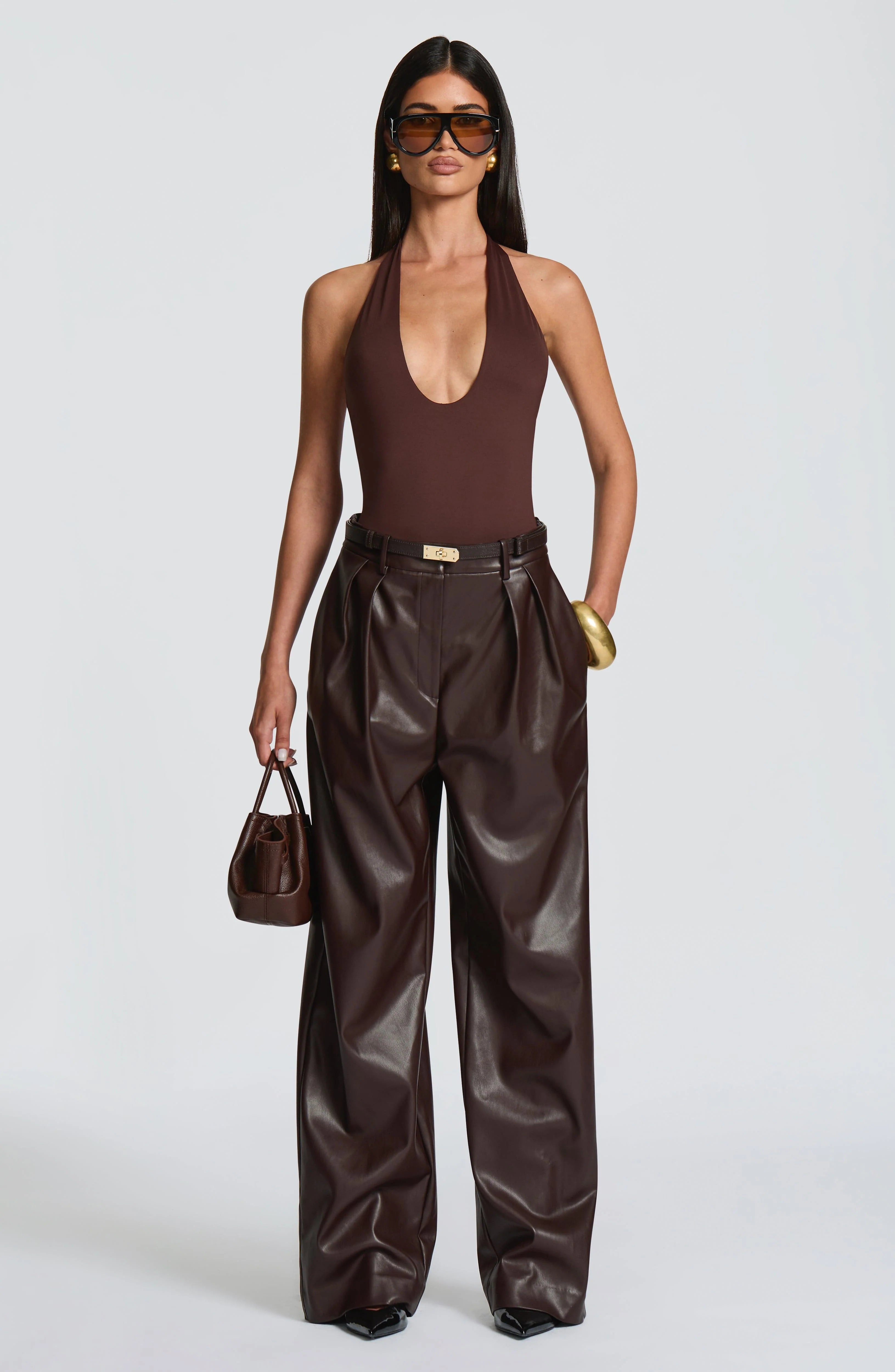 Glenda Pants - Plum Brown