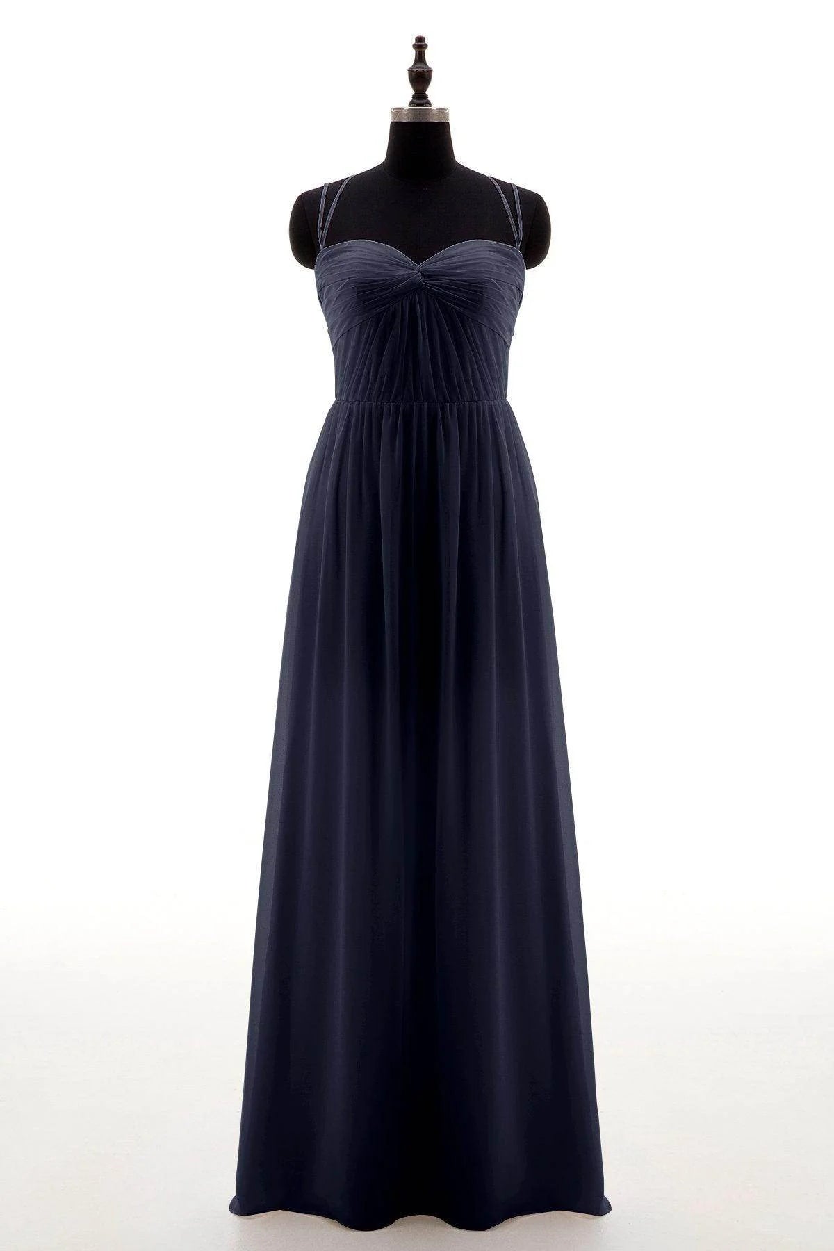 Sheath-Column Floor Length Chiffon Bridesmaid Dress NB3316
