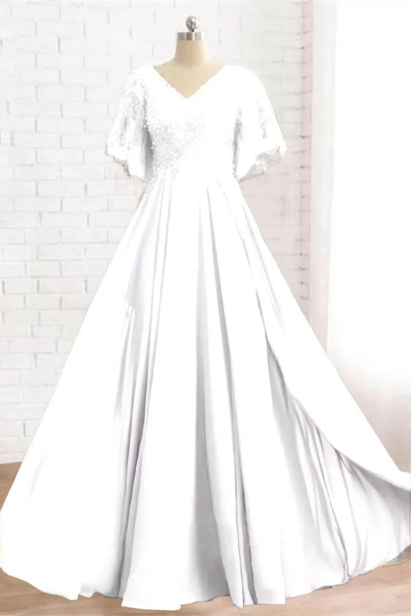 A-Line Floor Length Chiffon Mother Dress CM0079