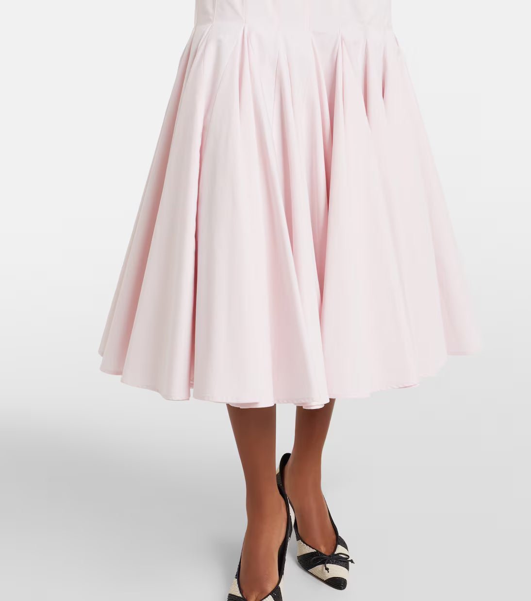 Jacquemus Agave pleated cotton poplin midi dress