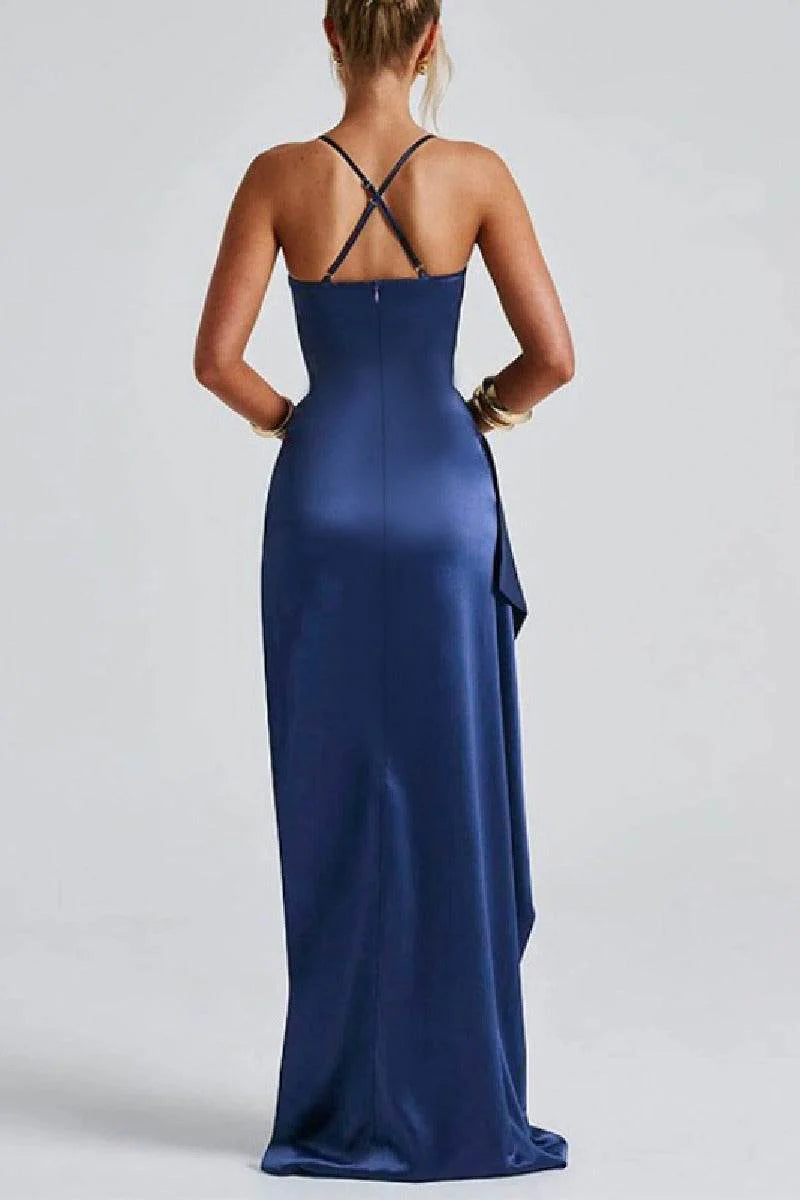Sheath Maxi Knitted Semi Formal Wedding Guest Dresses 856076148956