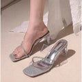 Chunky-heeled transparent sandals 935700981780