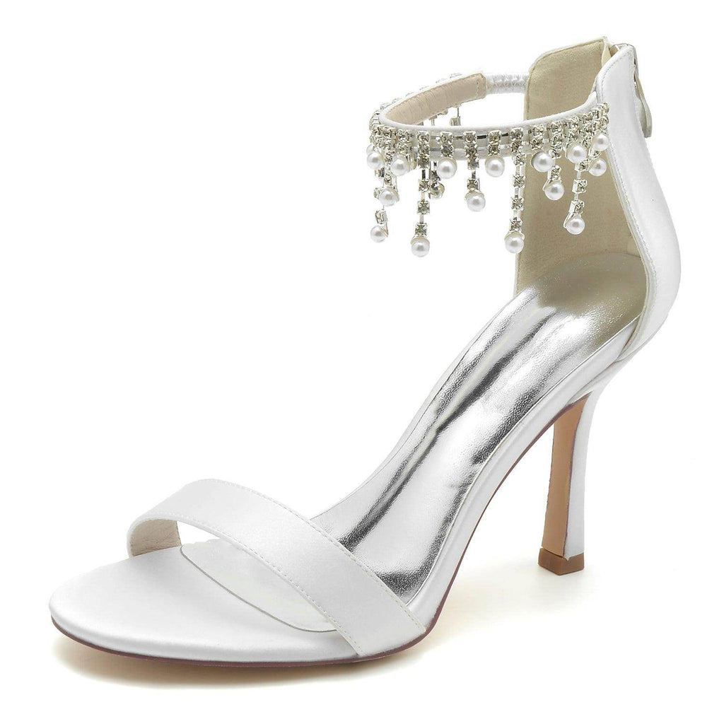 Stiletto Heel 9.5cm Silk-Like Shoes CK0334