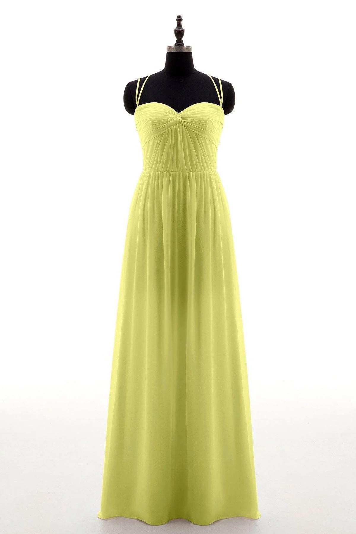 Sheath-Column Floor Length Chiffon Bridesmaid Dress NB3316