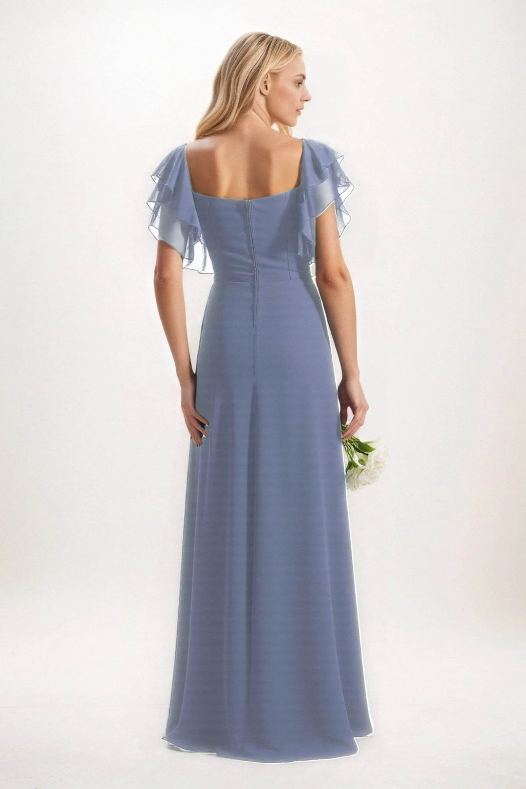 A-Line Maxi Chiffon Bridesmaid Dress CB0856
