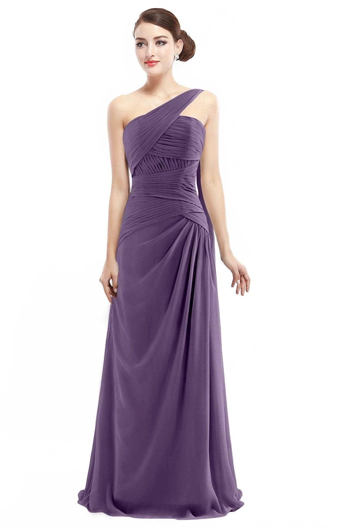 Sheath Floor Length Chiffon Bridesmaid Dress COZF14021