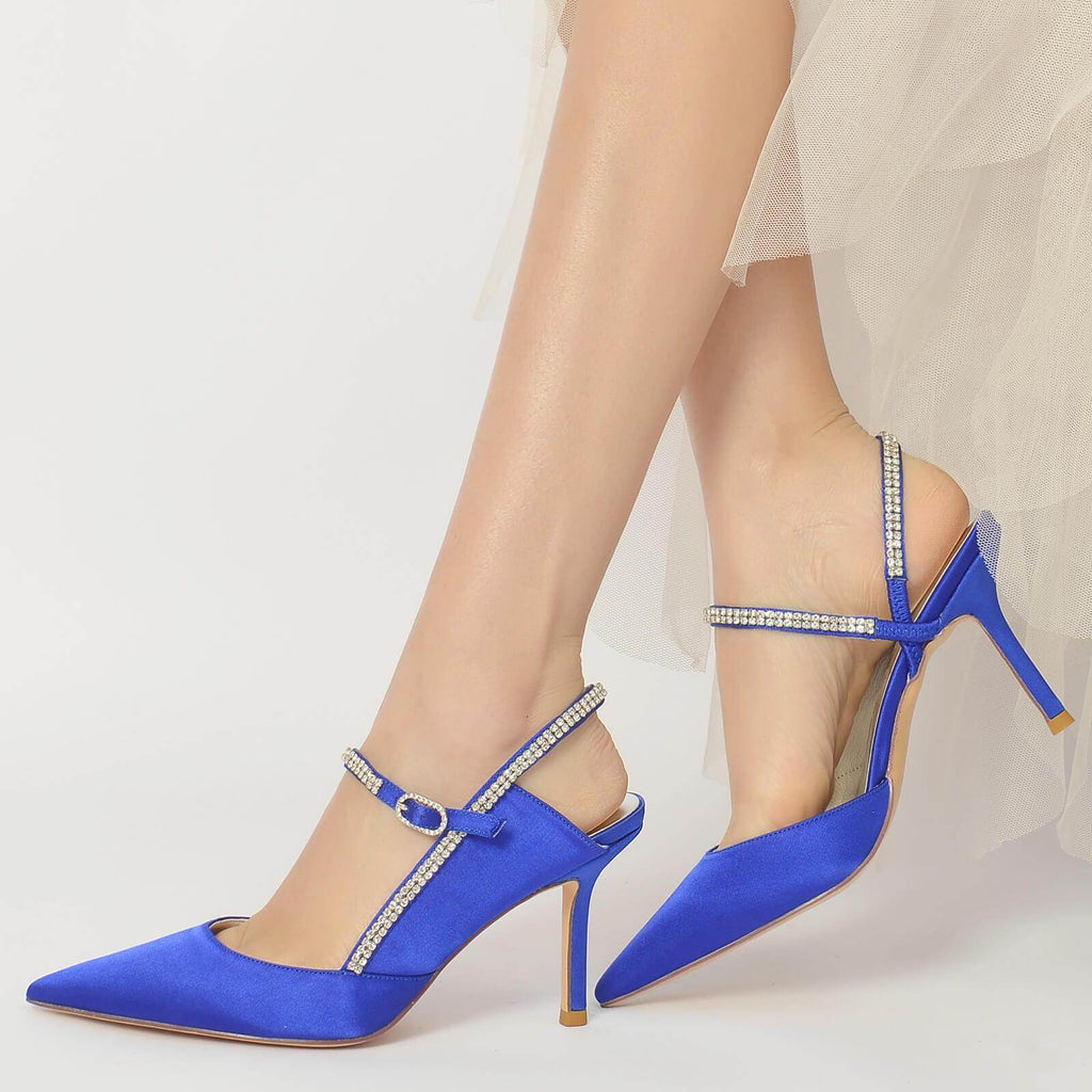 Stiletto Heel 8.5cm Silk-Like Shoes CK0161