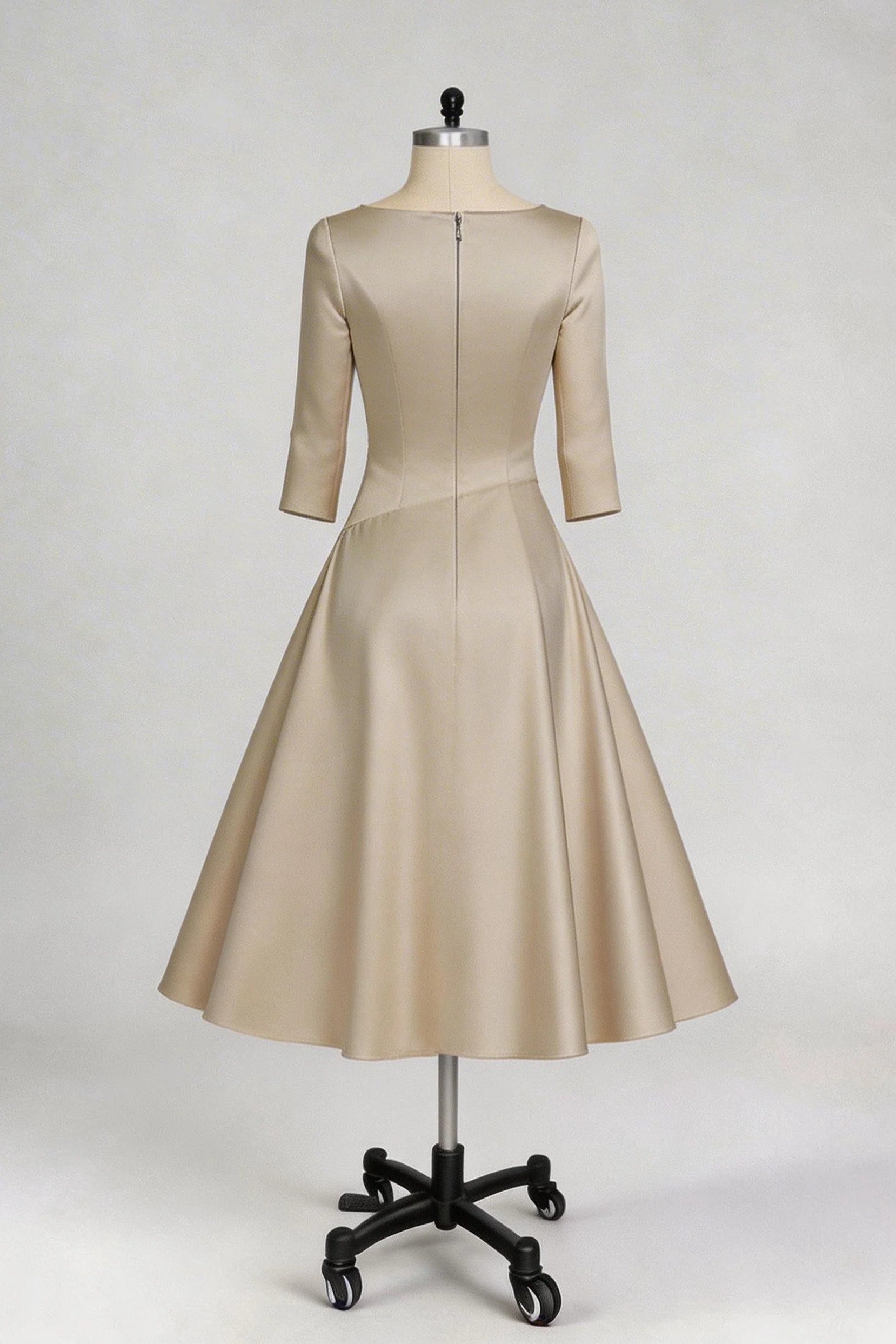 A-Line Tea Length Satin Mother Dress CM0081
