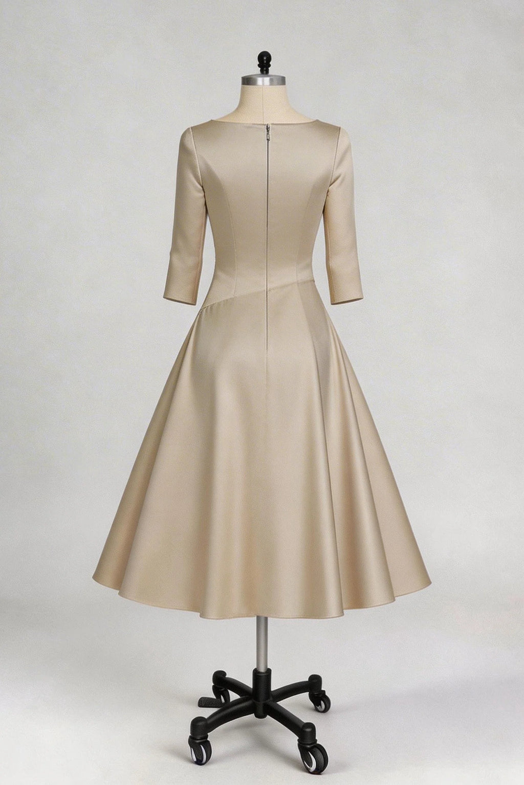 A-Line Tea Length Satin Mother Dress CM0081