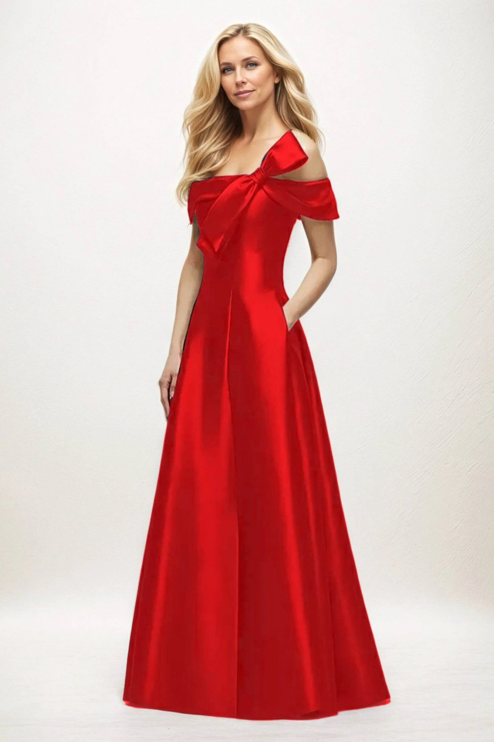 A-Line Maxi Satin Mother of the Bride Dresses CM0397