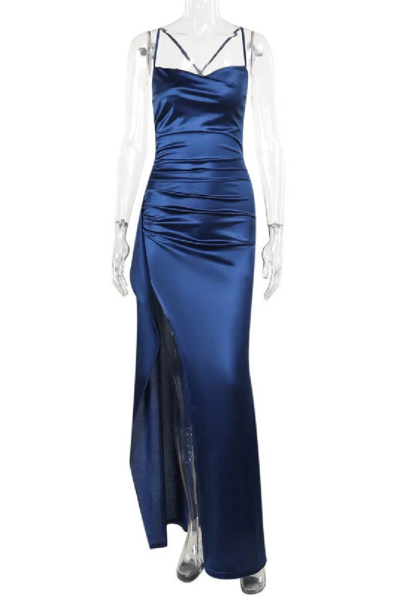 Sheath Maxi Knitted Semi Formal Wedding Guest Dresses 856076148956
