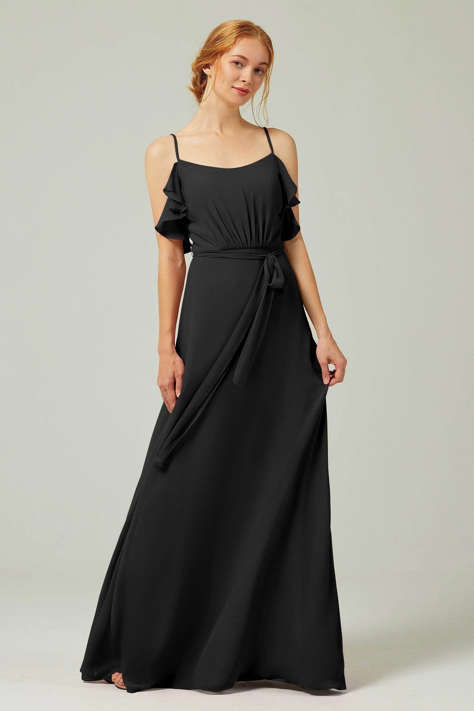 A-Line Floor Length Chiffon Bridesmaid Dress CB0299