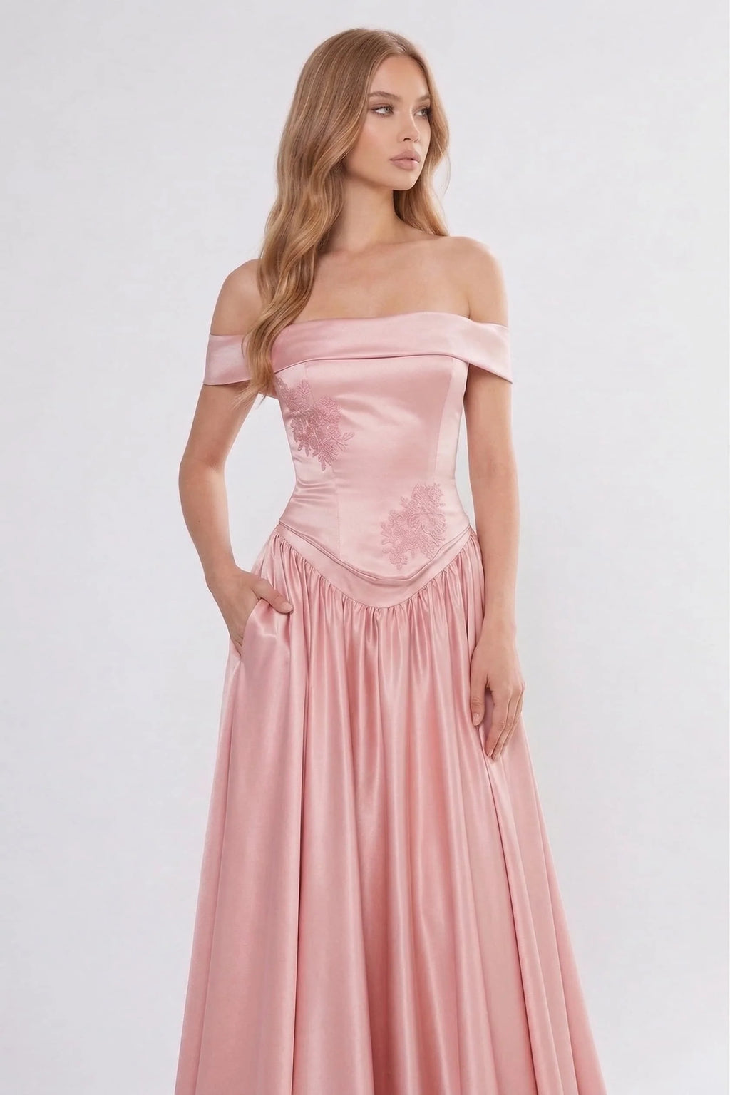 A-Line Floor Length Soft Satin Bridesmaid Dress CG0312BM