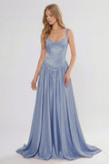 A-Line Floor Length Soft Satin Bridesmaid Dress CG0310BM