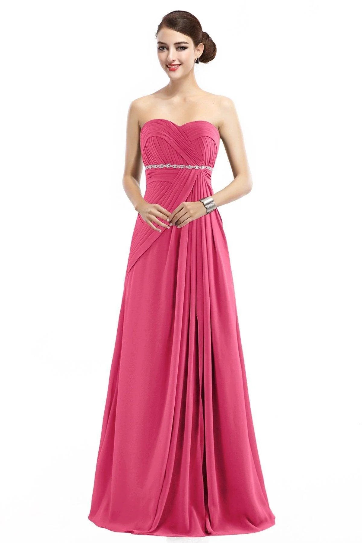 Sheath Floor Length Chiffon Bridesmaid Dress COZF14022