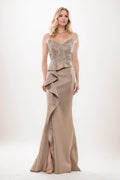 Mermaid Maxi Satin Mother Of The Bride Dress CM0288