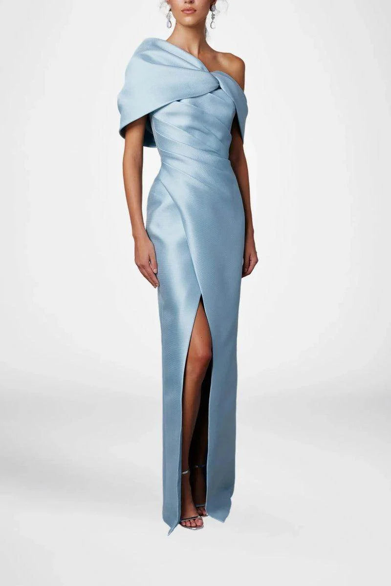 Sheath Column Half Sleeves Floor Length Mother Dresses CM0376