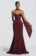 Kaia Maxi Skirt - Cherry Lacquer