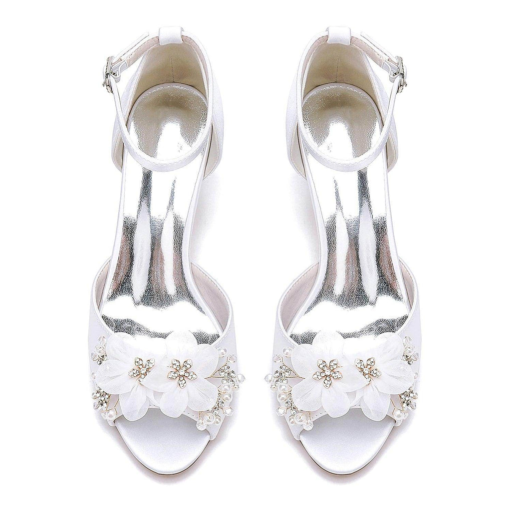Chunky Heel 6.5cm Silk-Like Shoes CK0464