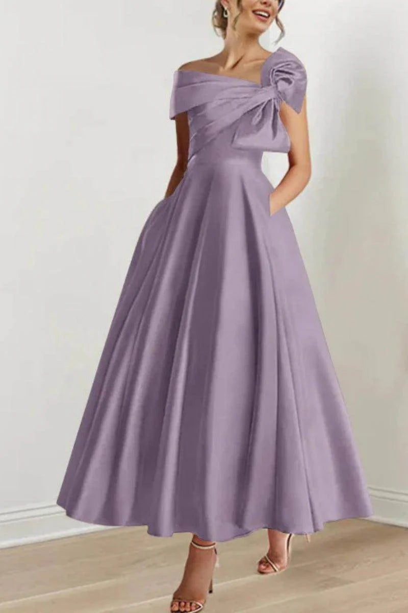 A Line Off The Shoulder Mother Dresses with Bows CM0333