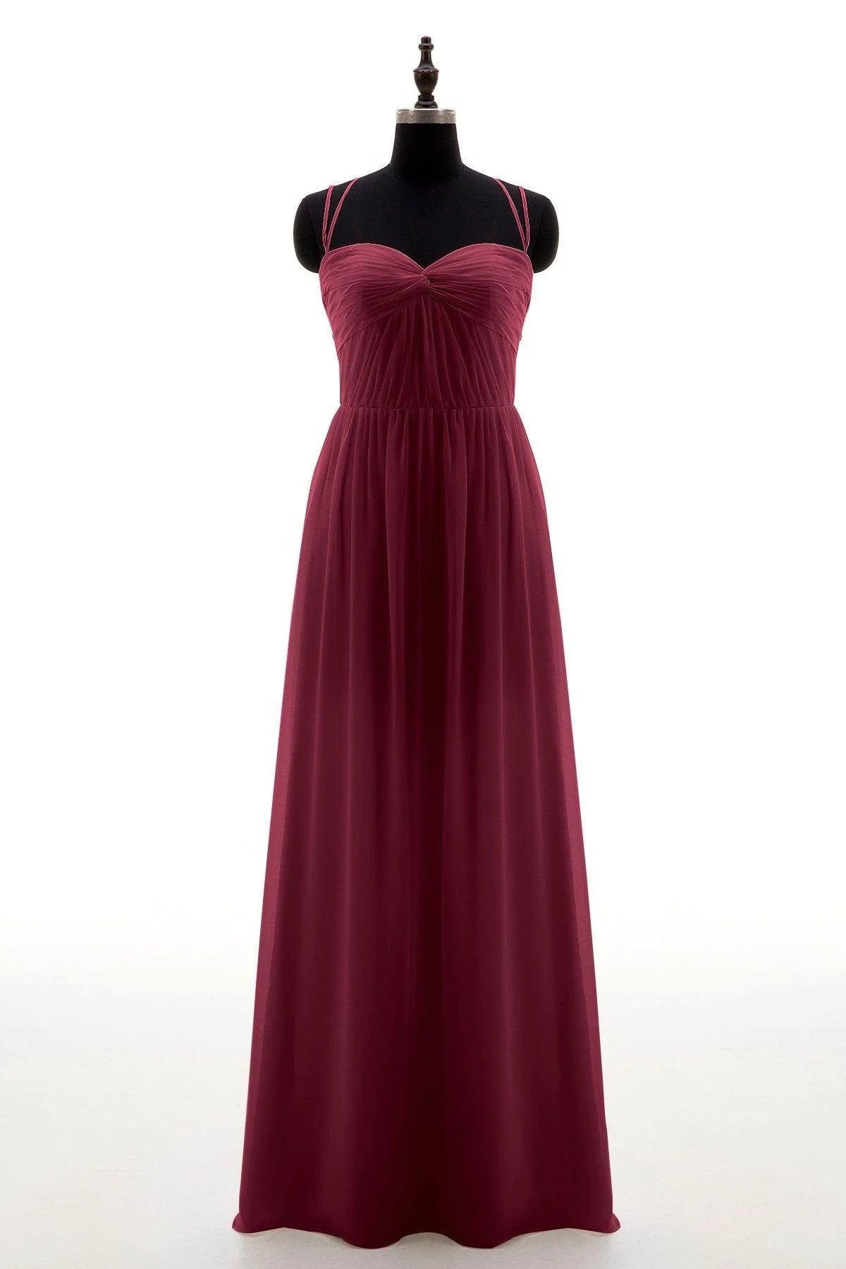 Sheath-Column Floor Length Chiffon Bridesmaid Dress NB3316