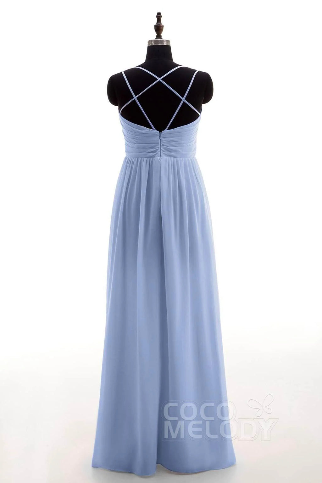 Sheath-Column Floor Length Chiffon Bridesmaid Dress NB3316