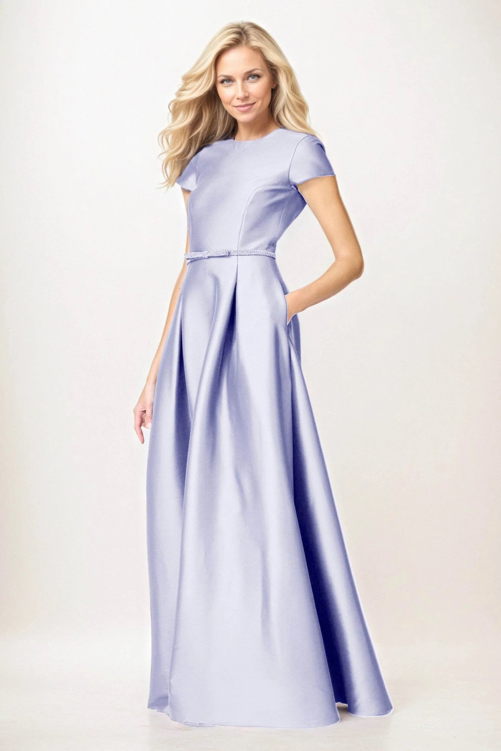A-Line Maxi Satin Mother of the Bride Dresses CM0400
