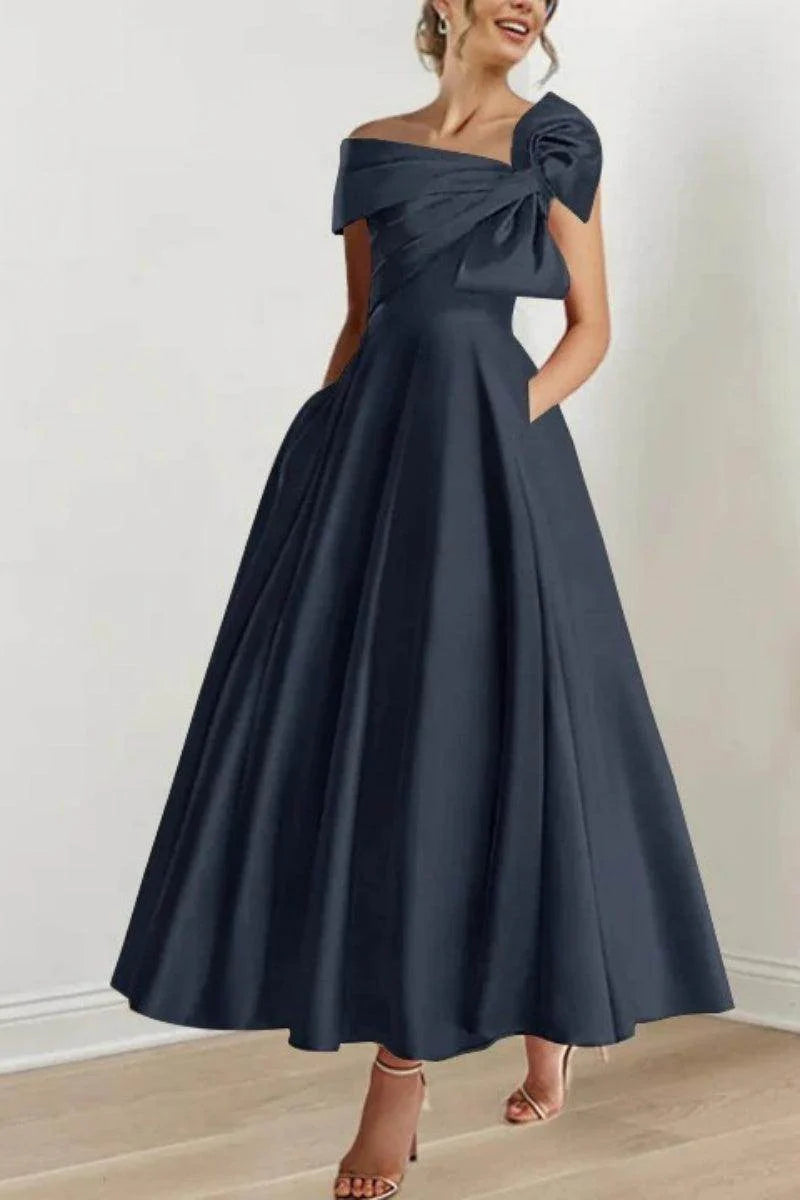 A Line Off The Shoulder Mother Dresses with Bows CM0333