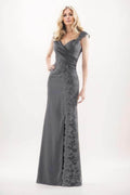 Sheath-Column Maxi Chiffon Mother Of The Bride Dress CM0275