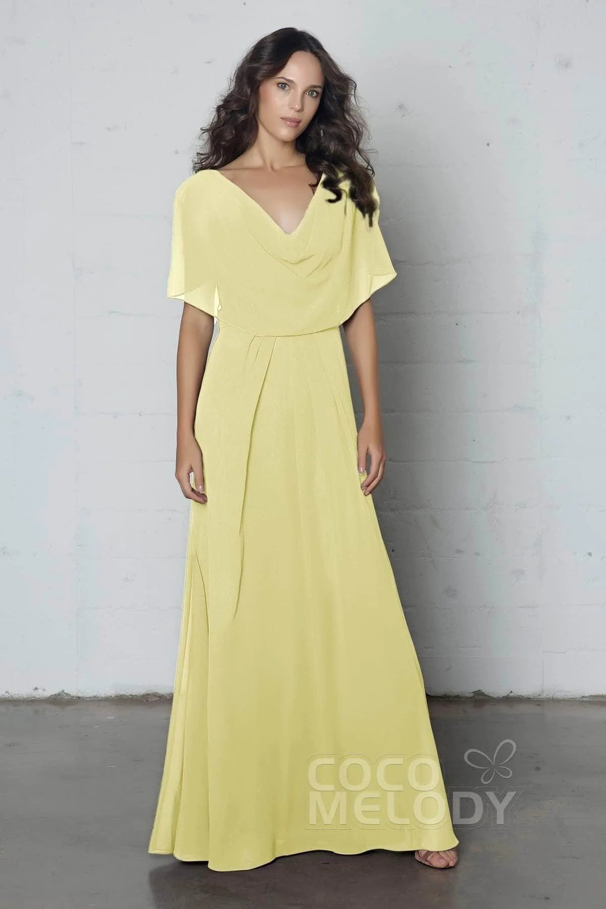 Sheath-Column Floor Length Chiffon Dress PR17014
