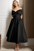 A-Line Ankle Length Satin Graduation Dresses CS0564