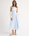 100% Linen A&F Dylan Halter Midi Dress