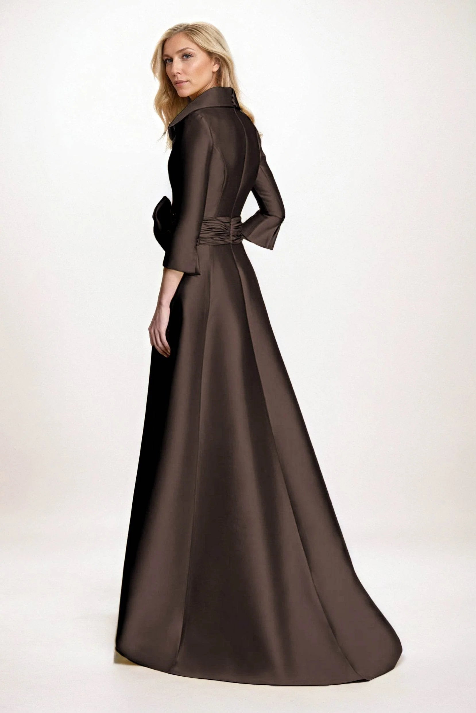 A-Line Maxi Satin Mother of the Bride Dresses CM0402