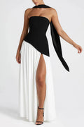 A-Line Maxi Knitted Fabric Dress 970800986791