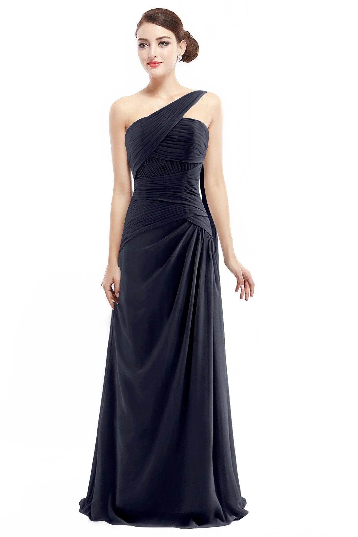 Sheath Floor Length Chiffon Bridesmaid Dress COZF14021