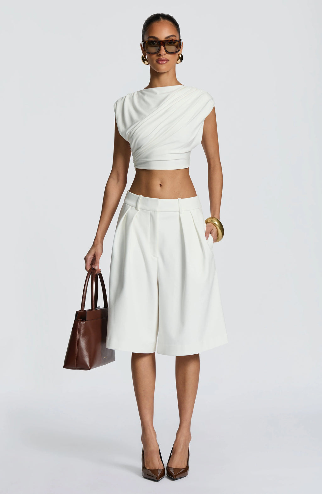 Ausra Bermuda Shorts - Ivory