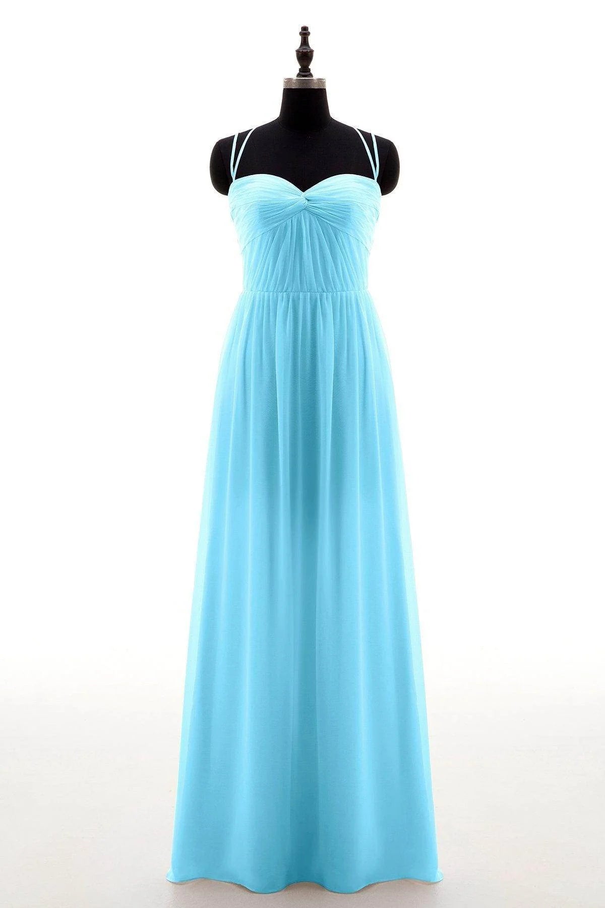 Sheath-Column Floor Length Chiffon Bridesmaid Dress NB3316