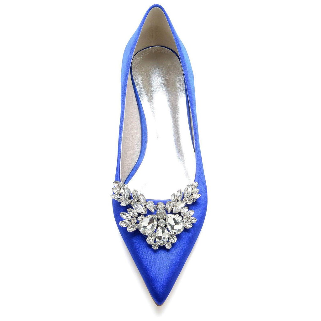 White Satin Pointy Shoes CK0279