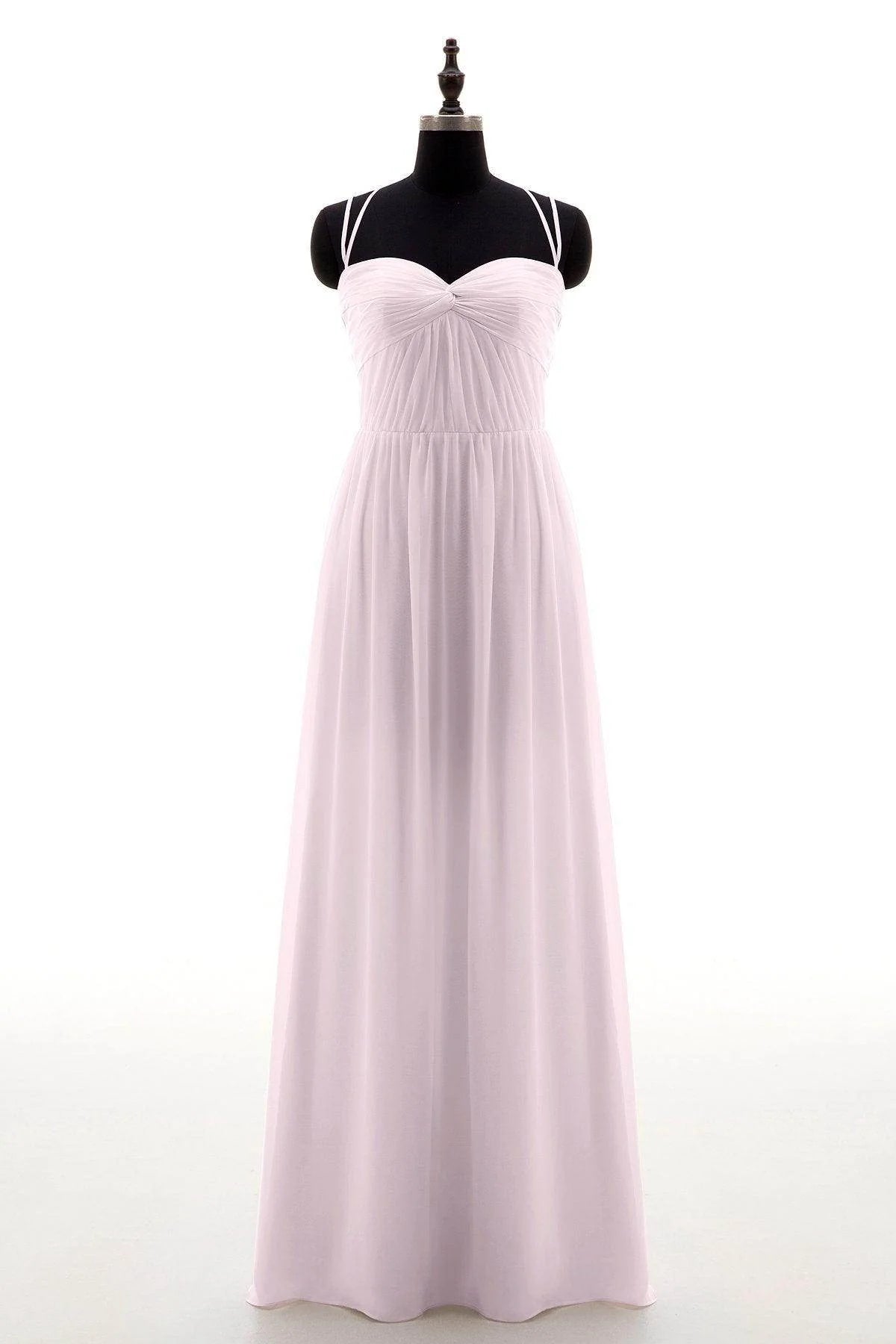Sheath-Column Floor Length Chiffon Bridesmaid Dress NB3316