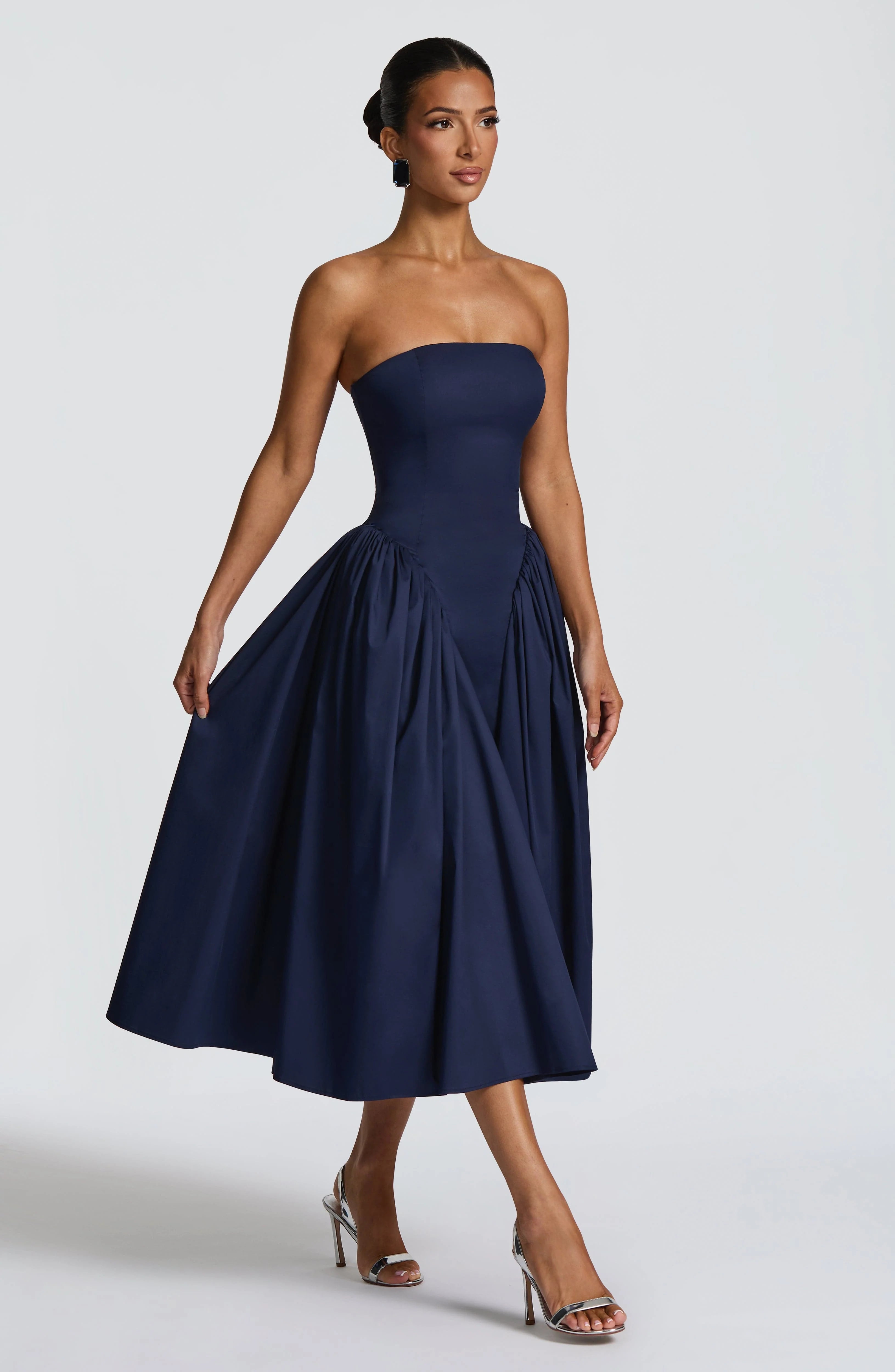 Darla Midi Dress - Navy