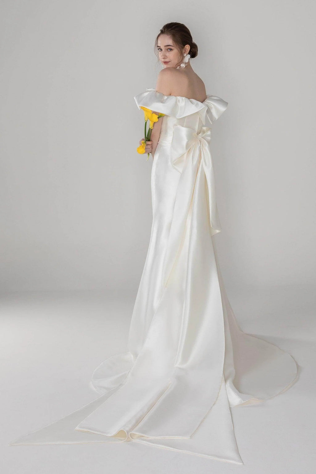 Trumpet-Mermaid Court Train Mikado Wedding Dress CW2522