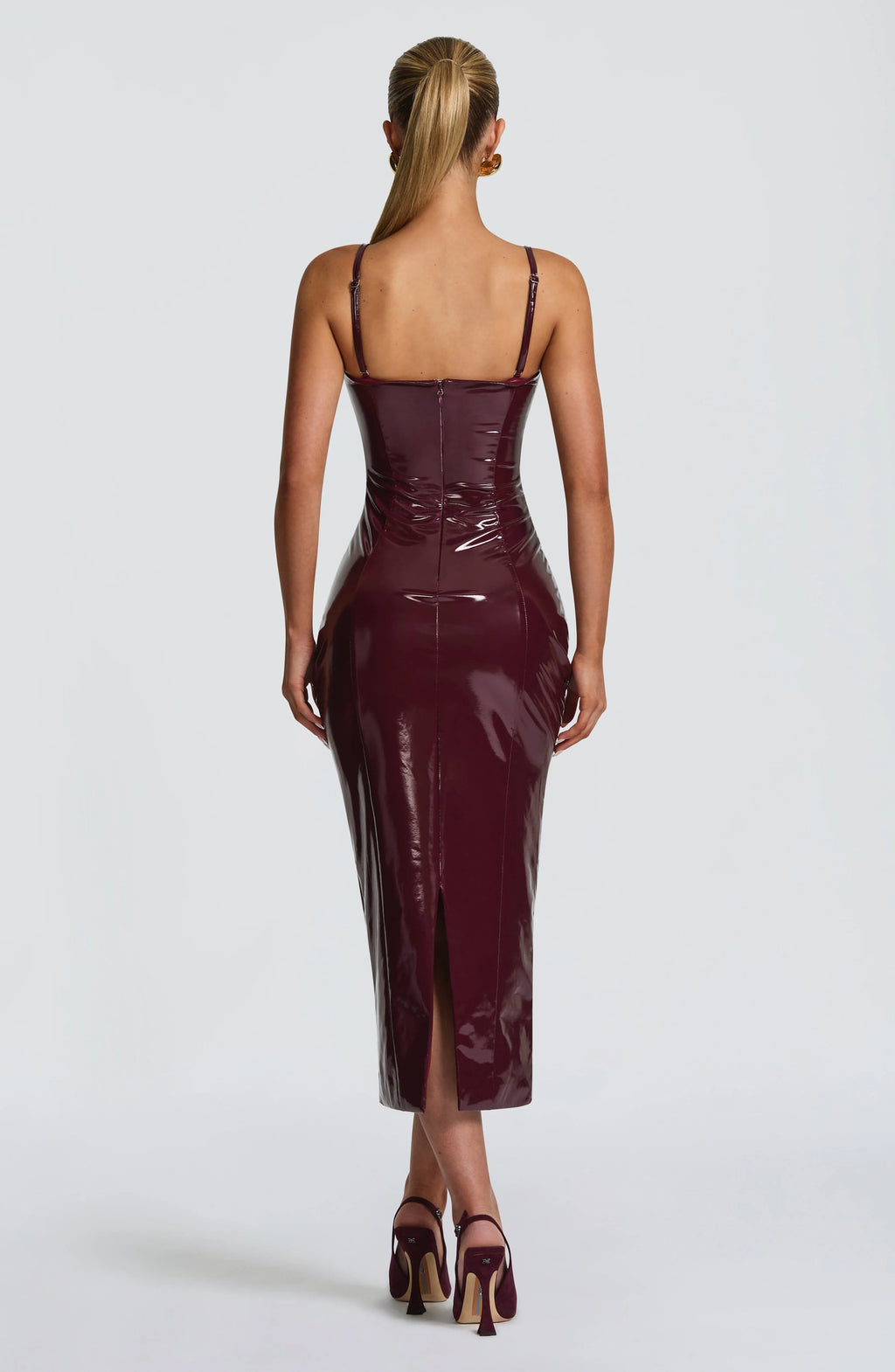 Amala Midi Dress - Cherry Lacquer