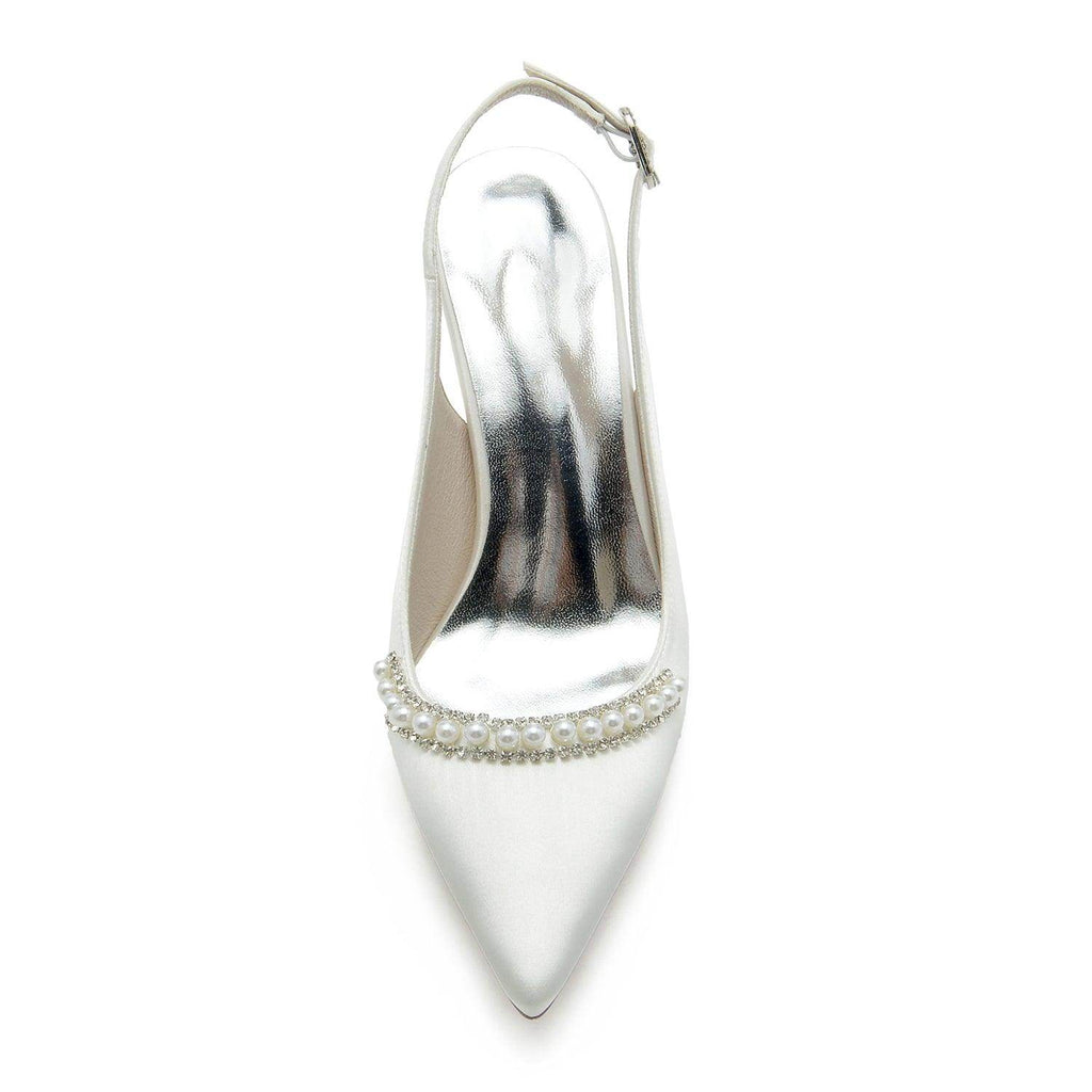 Stiletto Heel 9.5cm Silk-Like Shoes CK0172