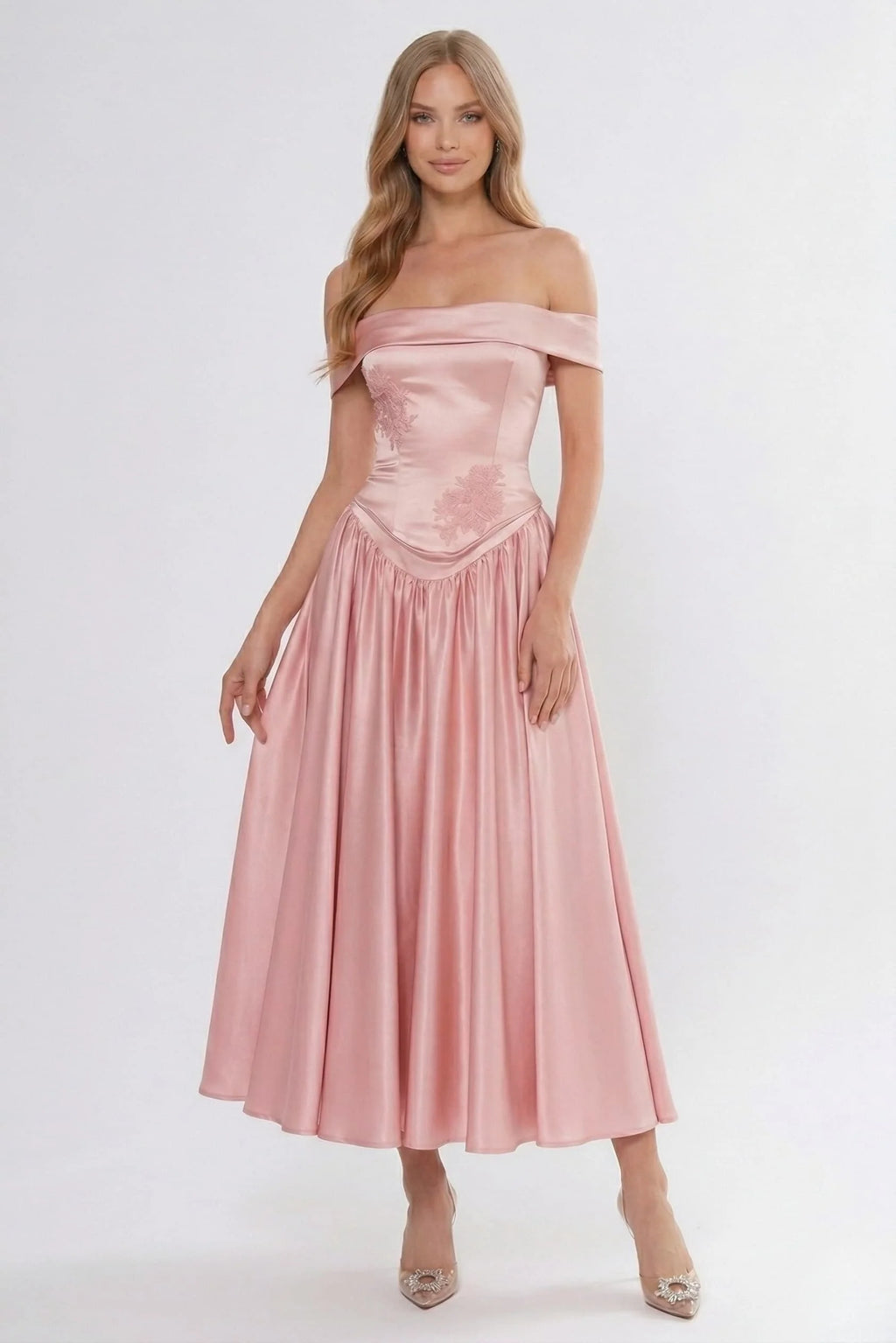 A-Line Ankle Length Soft Satin Bridesmaid Dress CG0313BM