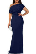 Trumpet-Mermaid Sweep-Brush Train Polyester Formal Evening Dresses B0D9VT8CK6