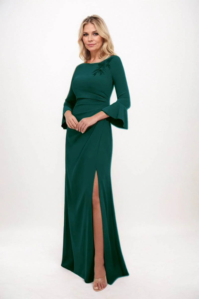 A-line Maxi Stretch Crepe Mother Dress CM0232